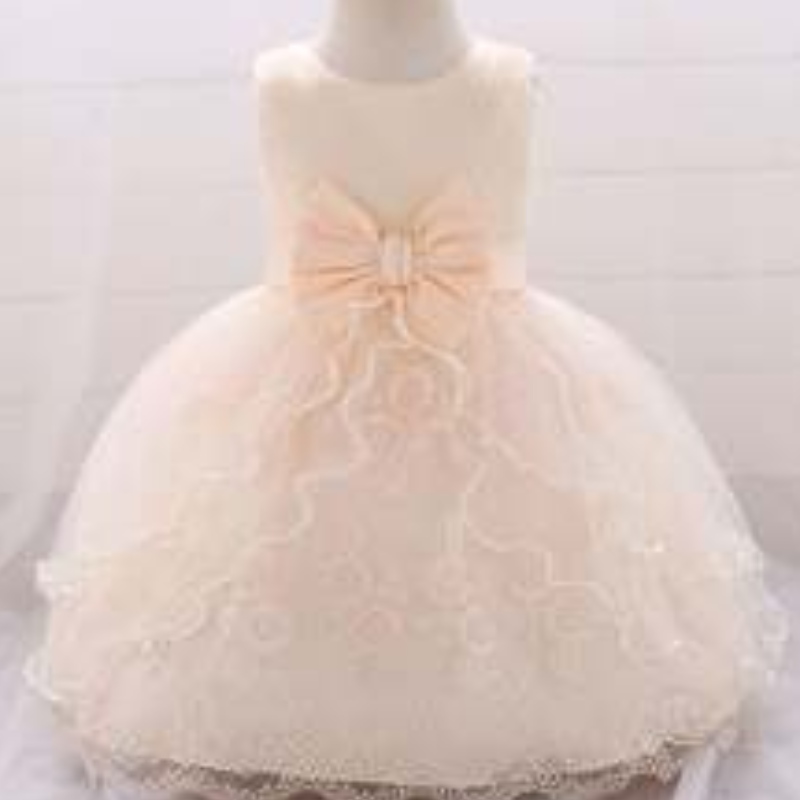 Controlul cu ridicata pentru copilul de vară rochie de botez denuntă rochie de flori 1-2 ani denaștere rochie de minge l1869xz