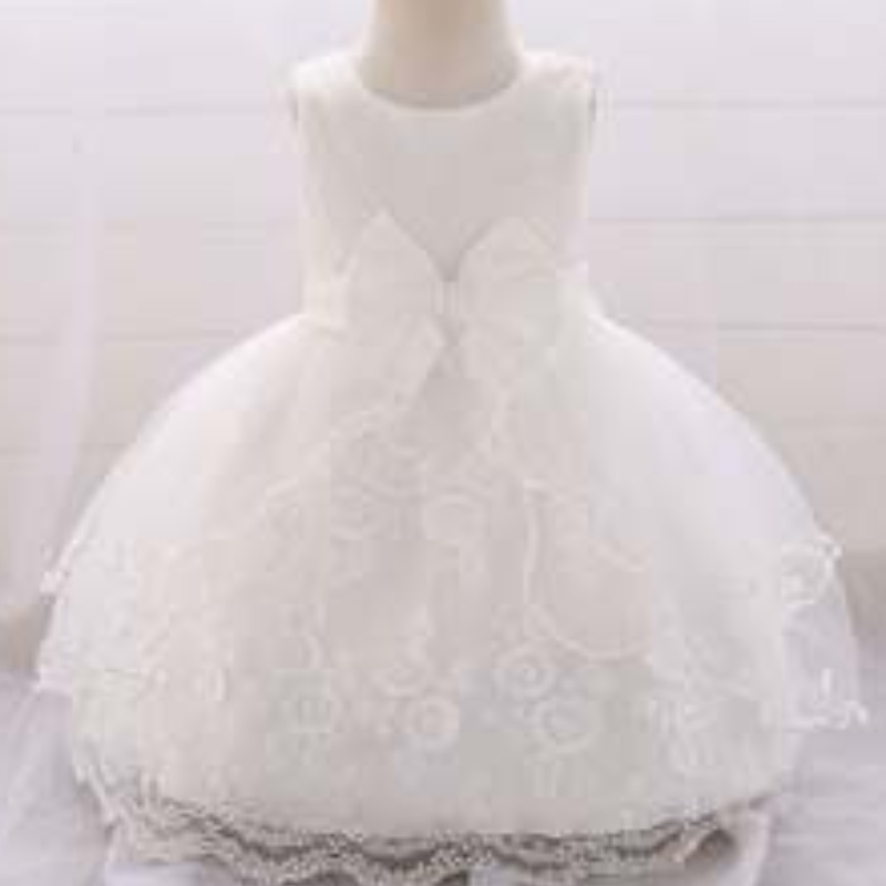 Controlul cu ridicata pentru copilul de vară rochie de botez denuntă rochie de flori 1-2 ani denaștere rochie de minge l1869xz