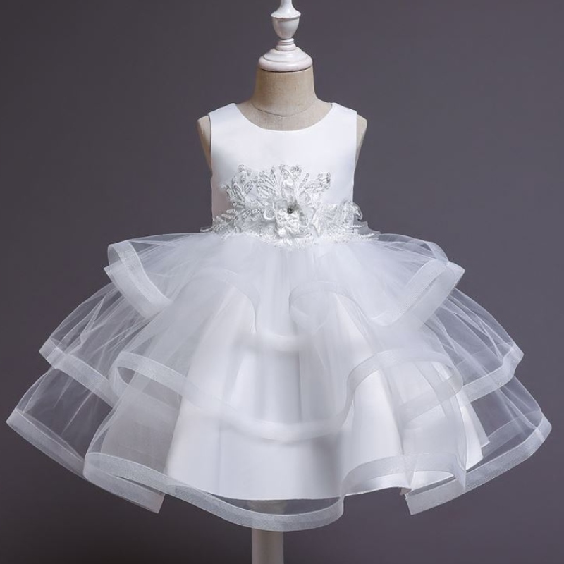 Baige Kid Kid Baby Flower Fată Fată de vară Costum pentru petreceri de vară Costum prințesă 3-10 ani L5225