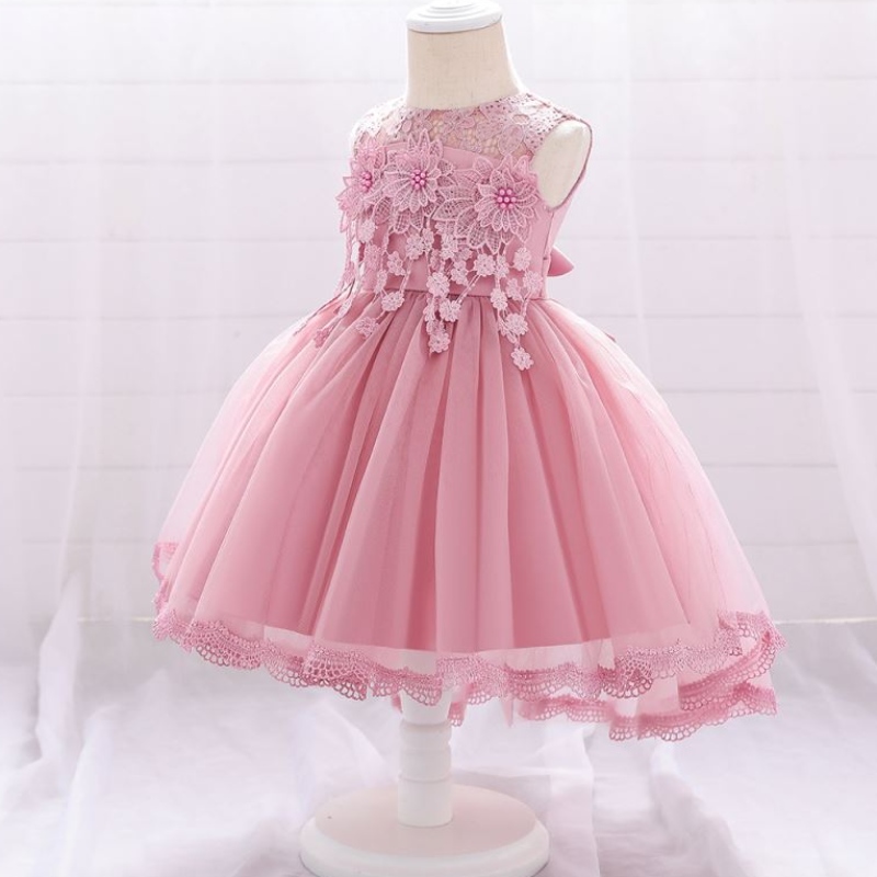 Baige Flower Girls Rochie de mireasă fete pentru copii Christen prințesa rochii de coadă t1938xz