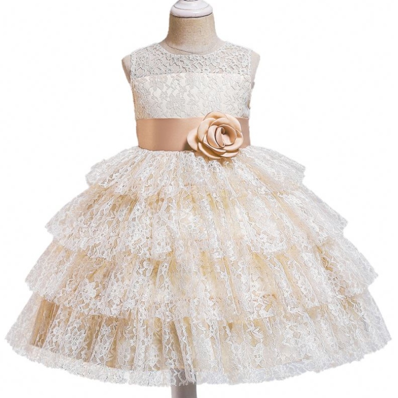 Rochie de prințesă baige pentru copiinoi, cu mâneci straturi fără mâneci, rochii de mireasă de mireasă
