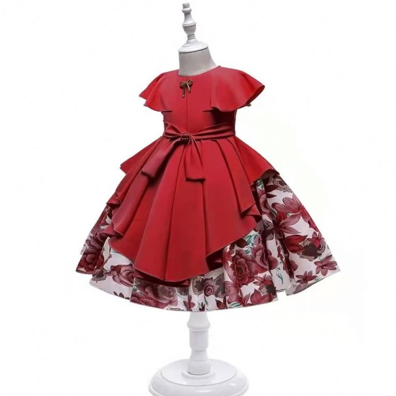Rochie pentru fete din satin cu margele din stoc, pentru copii, design de design cock pentru copii cny 21022