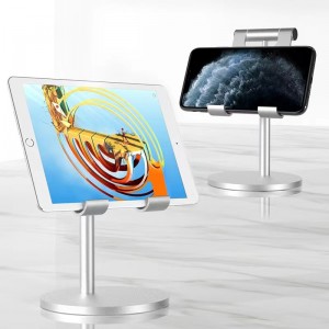 Metal din aluminiu aliaj de aliaj pentru desktop pentru telefonul mobil suport pentru telefoane de reglare telescopică în direct