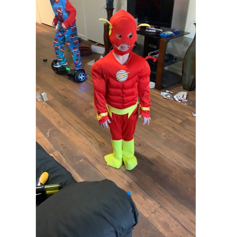 Boy the Flash Muscle Superhero Rochie Fancy Kids Fantasy Comics Movie Carnaval Party Halloween Cosplay Costume