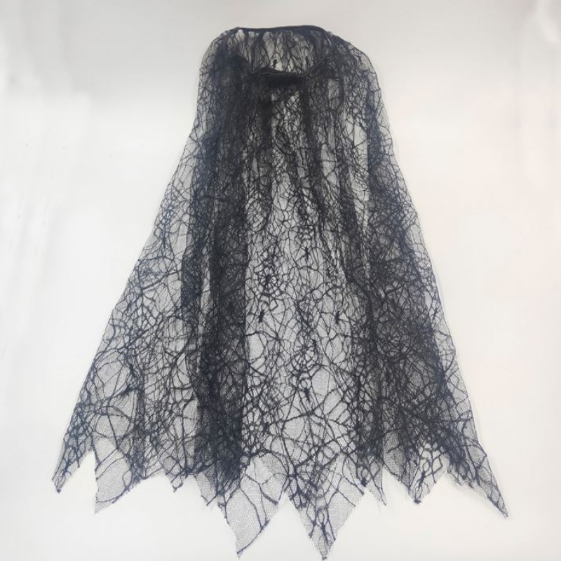 Black Spiderweb Cape Cape pentru copii pentru fete Halloween Costum Decorare petrecere