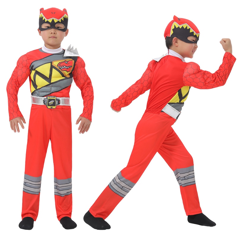 Costum Red Power Rangers pentru copii mici, autorizați oficial Red Ranger
