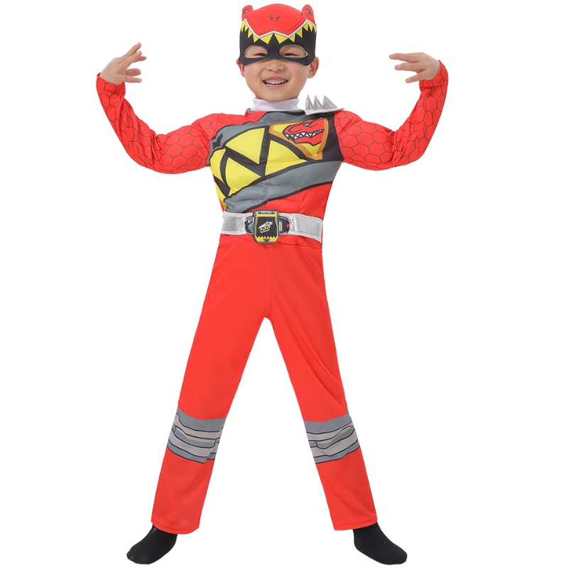 Costum Red Power Rangers pentru copii mici, autorizați oficial Red Ranger