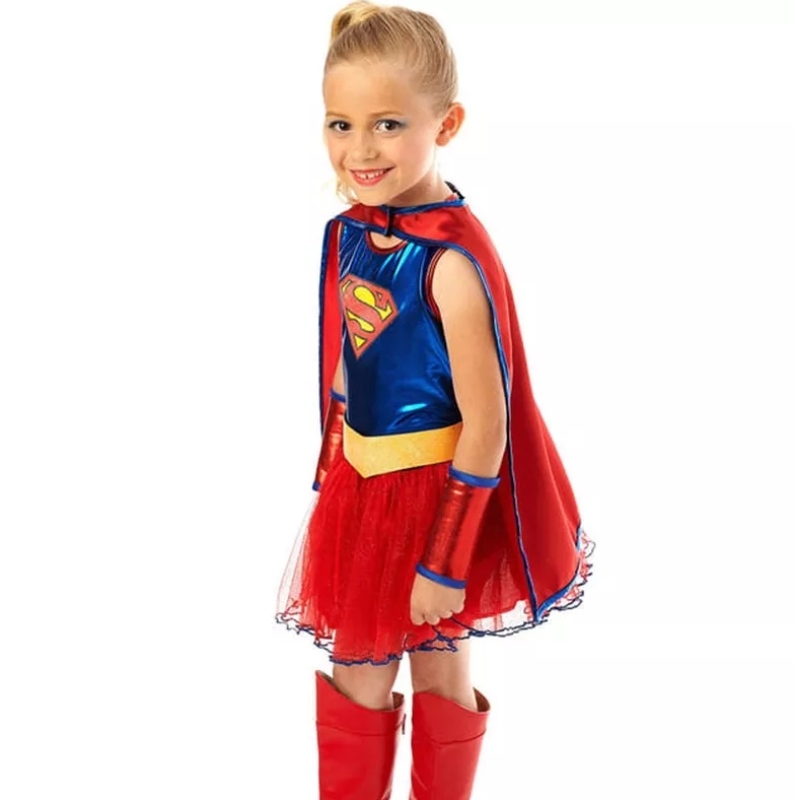 Hot Sale Justice League Child \\ Supergirl Tutu Rochie de Halloween Costume pentru fete