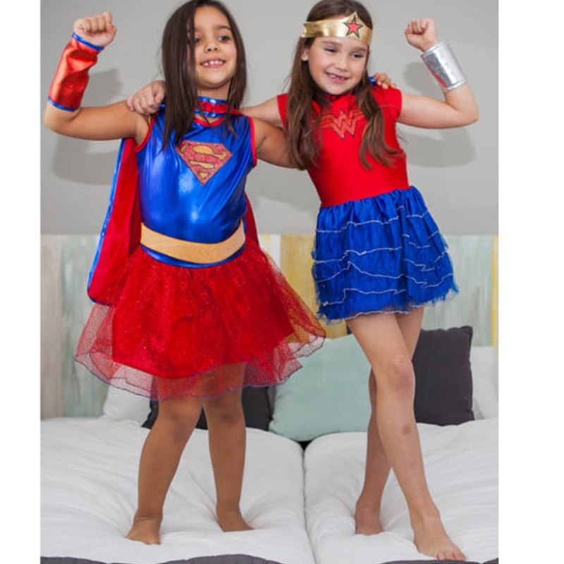 Hot Sale Justice League Child \\ Supergirl Tutu Rochie de Halloween Costume pentru fete
