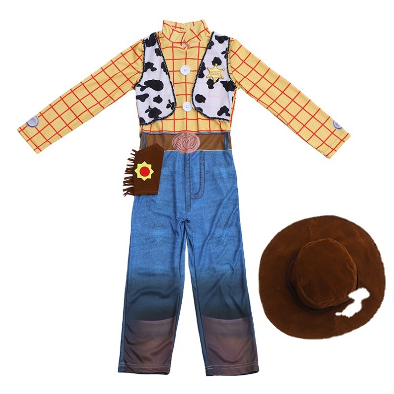 Vânzare fierbinte modă în stoc Halloween Kids Cowboy Costum pentru 3-10 ani băiat
