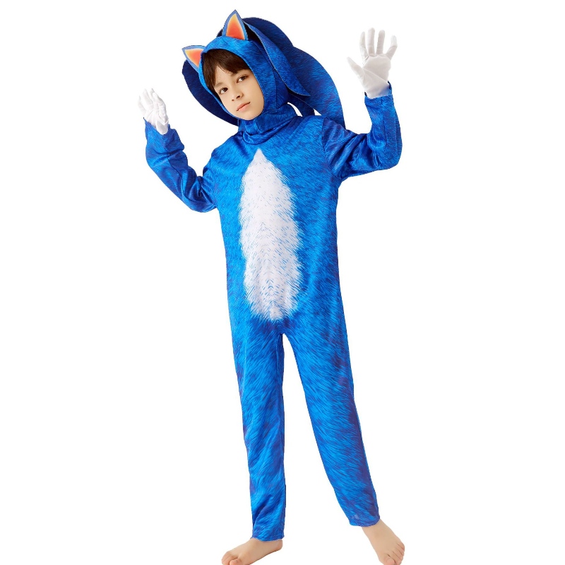 Suplii pentru băieți în stilnou cu accesorii pentru petreceri de petrecere haine pentru copii Sonic Halloween Costume