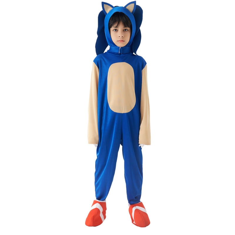 2022 copii drăguți costum de film super sonic performanță Black Blue Sonic Costum