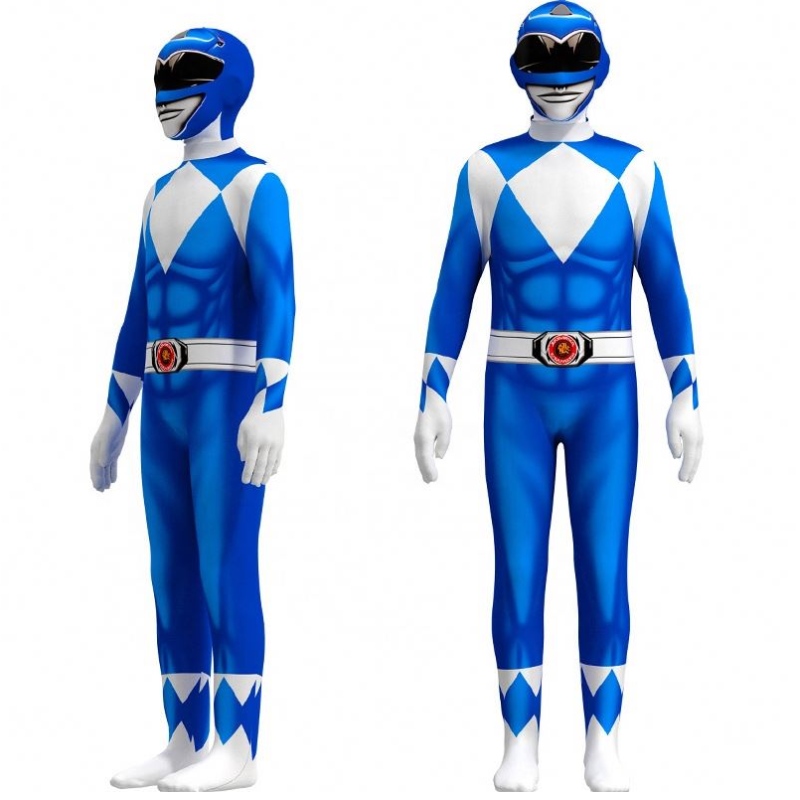 TV color multiplu&Super -erou setează Halloween Party Reps Performance Wear Power Ranger Costum