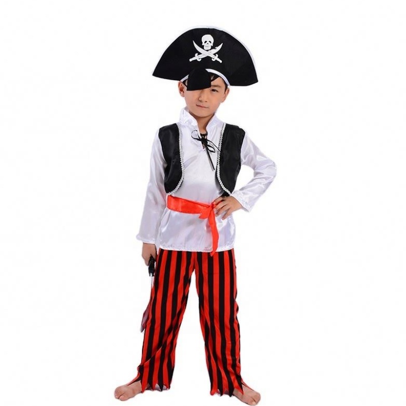 Seturi de pirați cu dungi cool cu ​​ridicata Costume de performanță în scenă Cosplay Caraibe Pirate căpitan Copiii Copiii