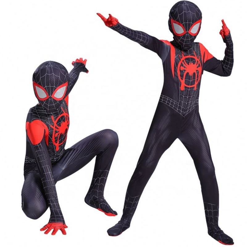 Supuper -erou Negru Zentai Costum pentru Halloween TV&movie cosplay Black Spider Man Costum pentru copii&adults