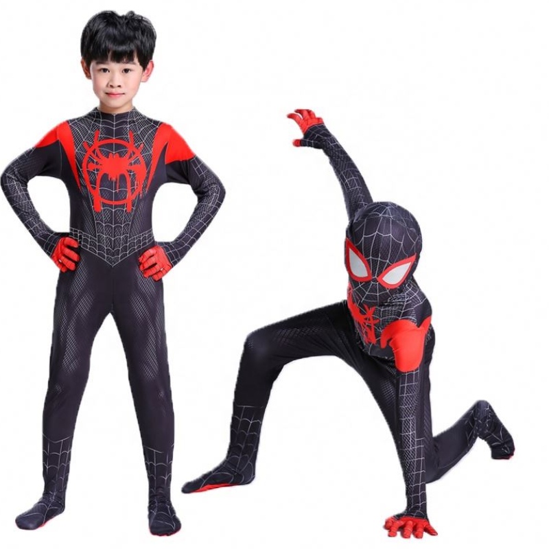 Supuper -erou Negru Zentai Costum pentru Halloween TV&movie cosplay Black Spider Man Costum pentru copii&adults