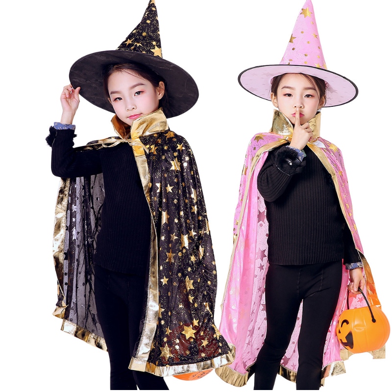 Halloween Cloak Children Cosplay Witch Cloak Magician Wizard Stage Stage Costum Costum Costum