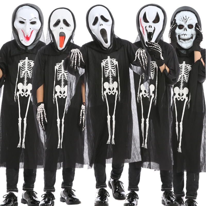Costum de cosplay de Halloween cu ridicata Costum Ghost Cape Ghost cu mască pentru copii
