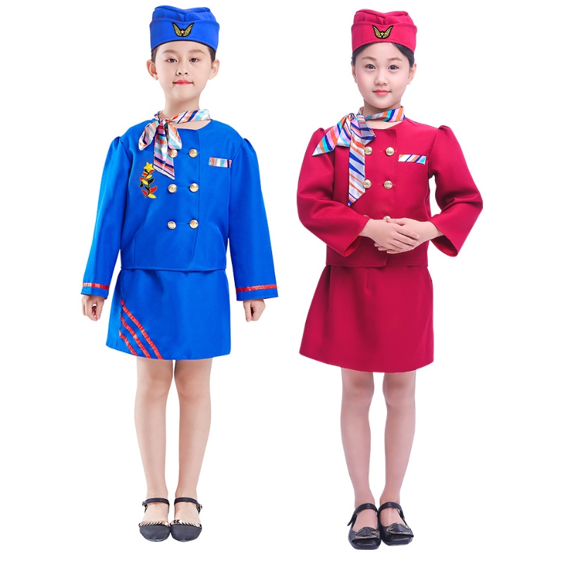 Copiii Costum de performanță însoțitor însoțitor uniform profesional uniform costum de cosplay de Halloween