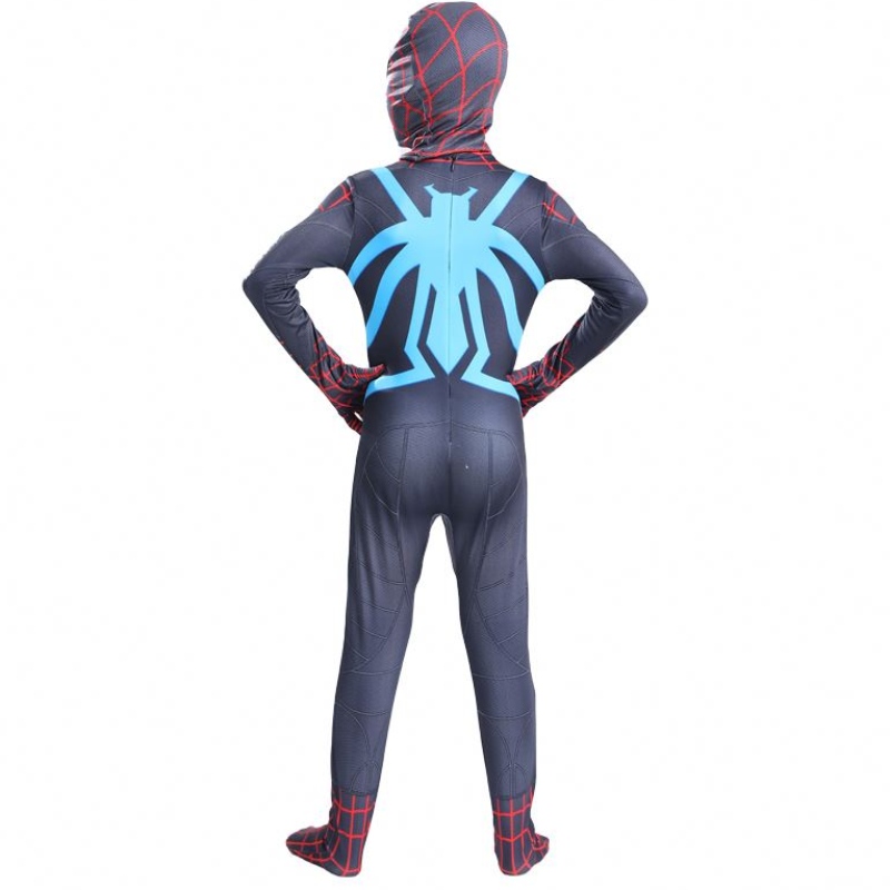 New Muscle TV Film Game Parent-Părinți băieți Kid uimitor Super-erou Negru Super-erou Costum Halloween Anime Cosplay Spiderman Costum