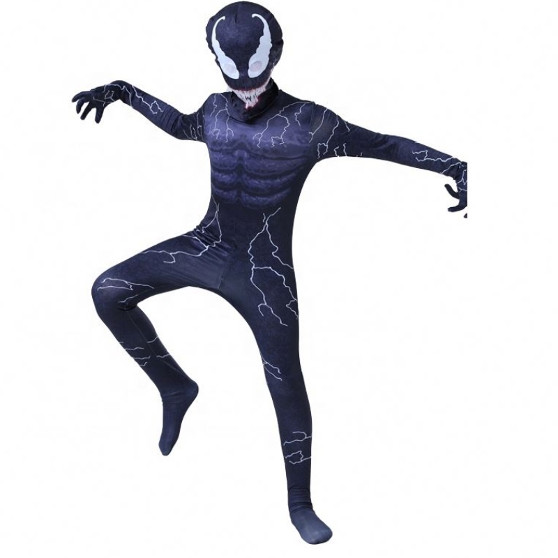 Carnaval personalizat Cosplay Fancy Super -erou Costume Venom cu mușchi pentru băieți