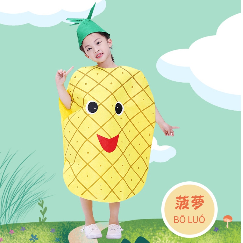 Costum cu ridicata pentru copii pentru copii cosplay costum de fructe legume fructe scenariu costum de performanță