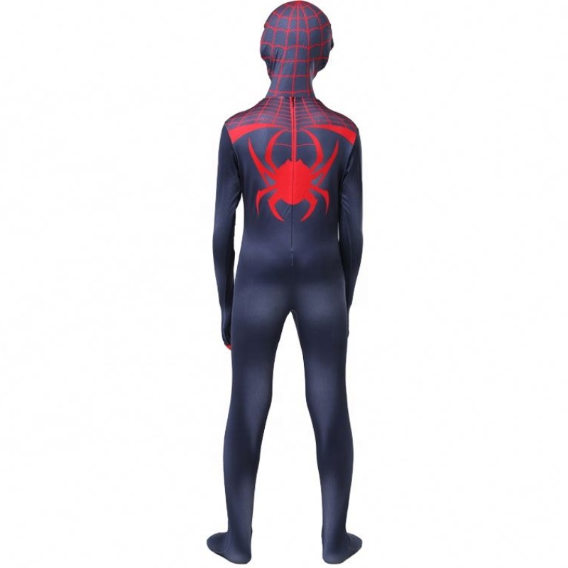 Nou design Halloween Carnaval Spiderman No Way Home Cosplay Black Zentai Jumpsuit Costum Spiderman pentru copii cu mască de față