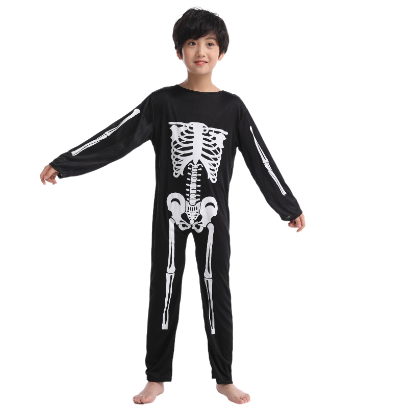Halloween Skeleton Kids Costum Glow In The Dark Bone Craniu ținută pentru Carnavalul de Halloween