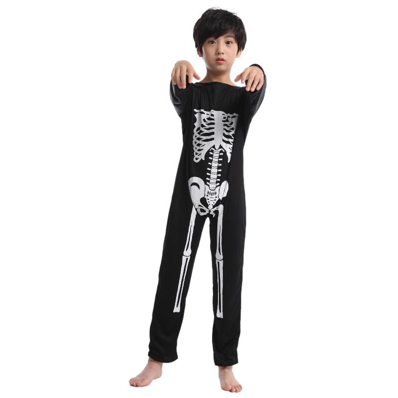 Halloween Skeleton Kids Costum Glow In The Dark Bone Craniu ținută pentru Carnavalul de Halloween