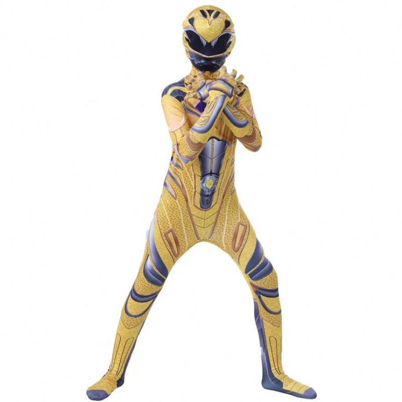 Color multiplu 3D tipărit de Halloween Pety Petren Anime Anime Superhero Cosplay Power Ranger Costum pentru copii