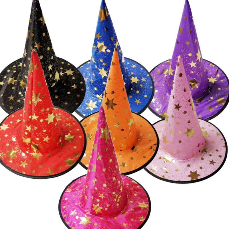 Vânzare fierbinte Halloween Cosplay Black Witch Hat Decorațiuni pentru adulți și copii
