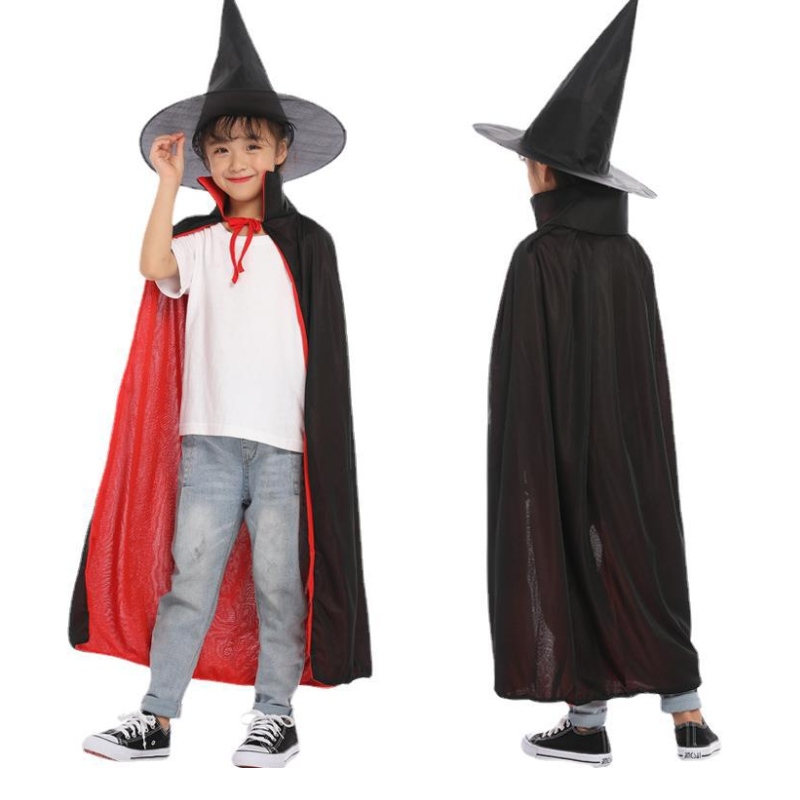 New Sosit Makeup Cosplay Cloak Witch Cape With Hat Halloween Party Cape pentru copii