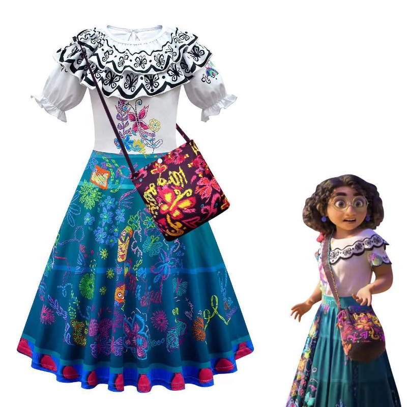 Rochie encanto pentru fete cosplay costum prințesa copiilor \\ ziua costumului de performanță farmec Mirabel Madrid-children \\ carnavalul lui