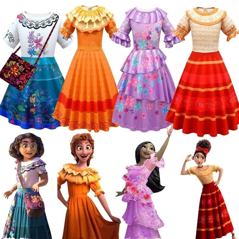 2022 Prințesa Encanto Mirabel Costum Dress Party Birthday Cosplay Fancy Encanto Rochie pentru copii