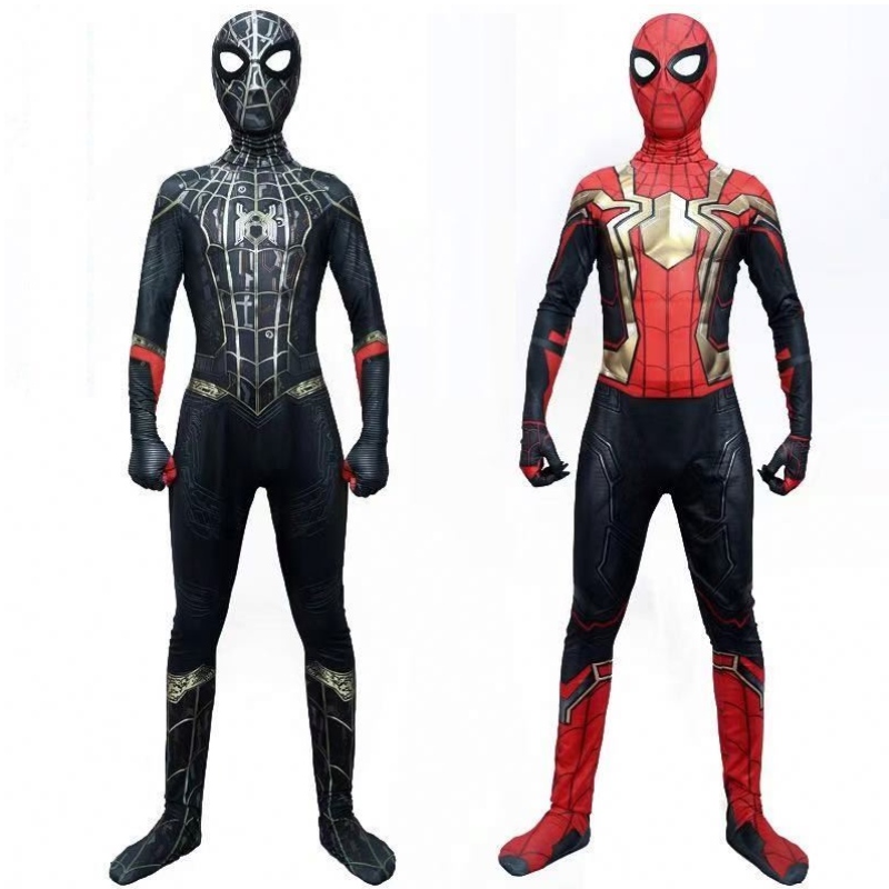 Spider Man Costum Spiderman Fancy SALLY ADULT ȘI COPII COSTUME COSPLAY HALLOWEEN COSTUM RED BLACK Spandex 3D Cosplay Îmbrăcăminte