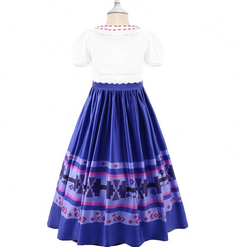 Baige Encanto Blue Lusia Mirabel Isabela Cosplay Costum cu mâneci scurte TEME TEMA PENTRU MFMW010