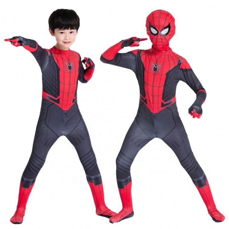 Amazon la cald vânzare cu ridicata stil clasic cel mai bun preț desen animat roșu îmbrăcăminteneagră figura de accion anime pentru copii costum spiderman
