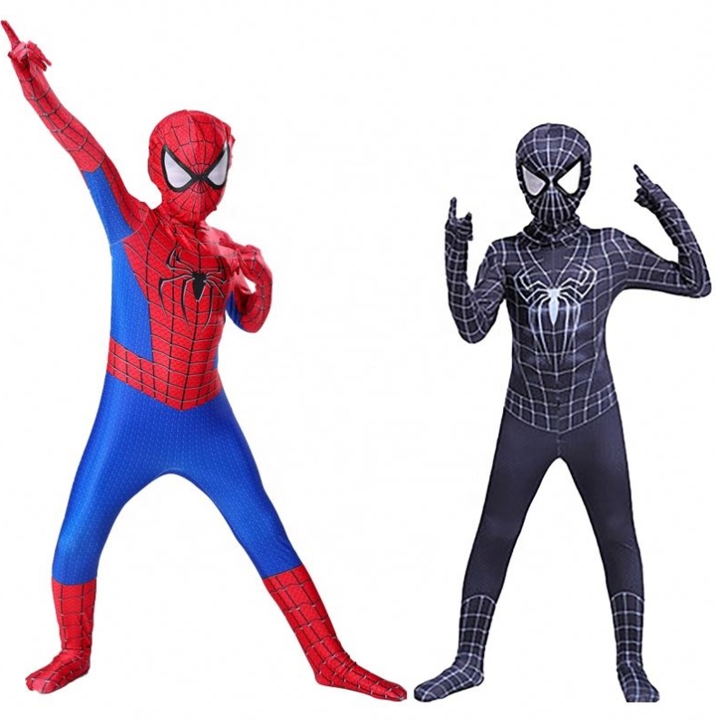 Cool Fancy Black Halloween Haine For Kids&adults TV&film Superhero Cosplay Factory Traje Spider Man Costum Costum Costum