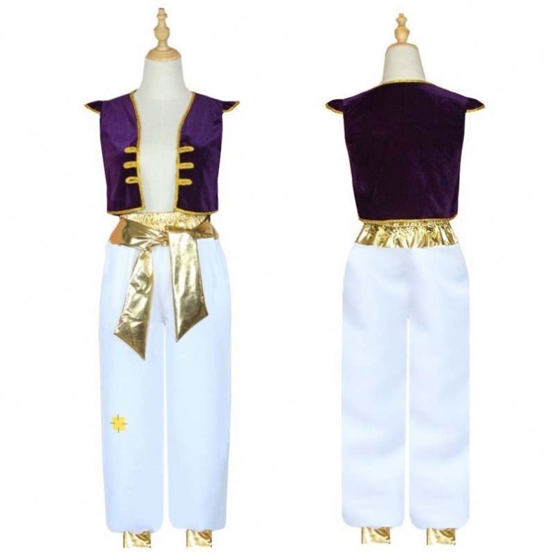 Halloween Aladdin Lampa Magic Cosplay Cosplay Coplay Mâneci Cap Costum Aladdin Prince Costum cu pantaloni HCAL-010