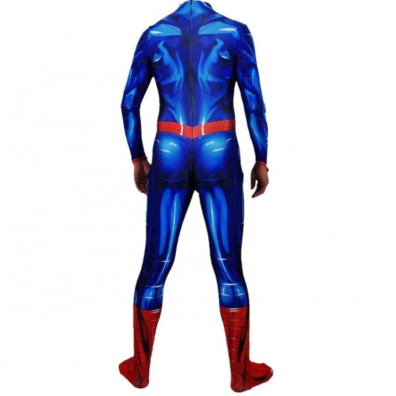 Furnizări directe Anime Superhero Zentai Setează Halloween Bodys costume super -costume cu mantie roșie pentru copii