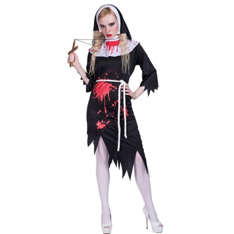 Costum de zombie de Halloween Costum de călugăriță sexy