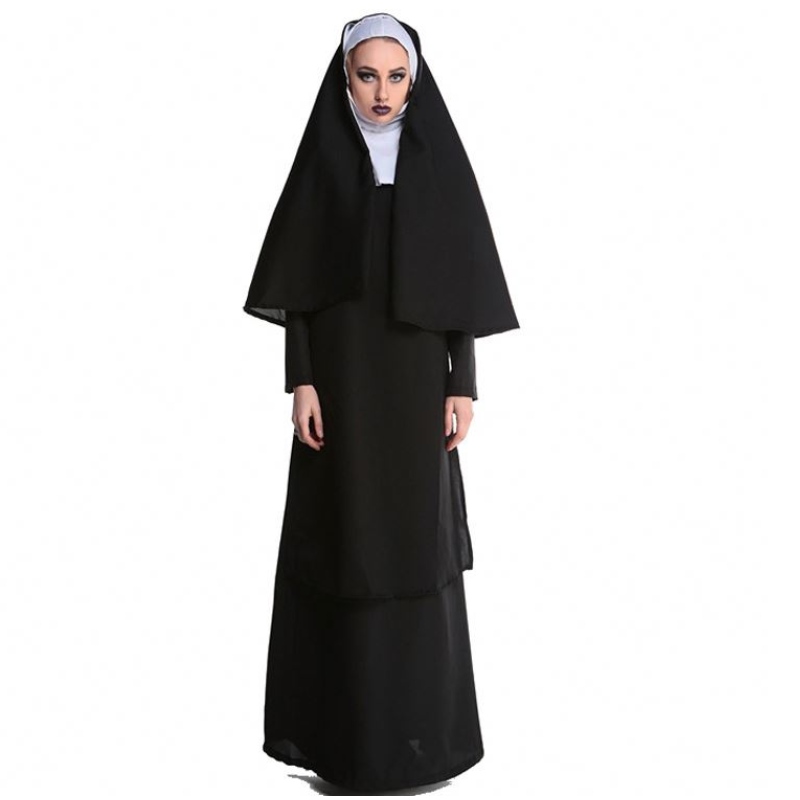 Costum de Halloween Adult Iisus Hristos Masculin Misionar Rochie clericală Maria Priest Nun Robe Cosplay Costum