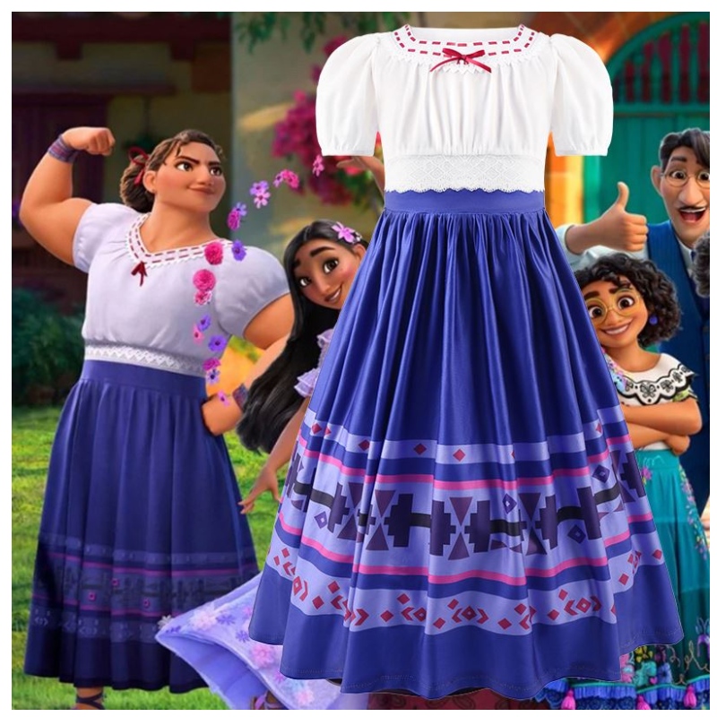 Baige Children Girls Fancy Luisa Film Costume Prințesa Rochie Halloween Cosplay Carnaval Costum pentru copii Encanto Rochie