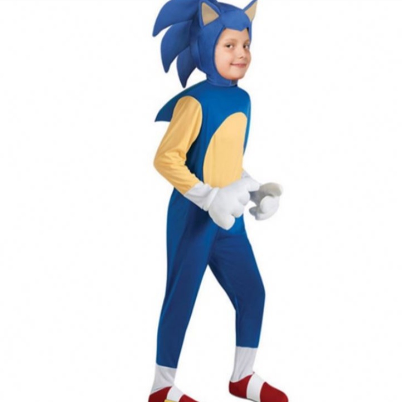 Costum pentru copii de Halloween Sonic Sonic The Hedgehog Cartoon Sonic Boy Cosplay Game Costum de performanță