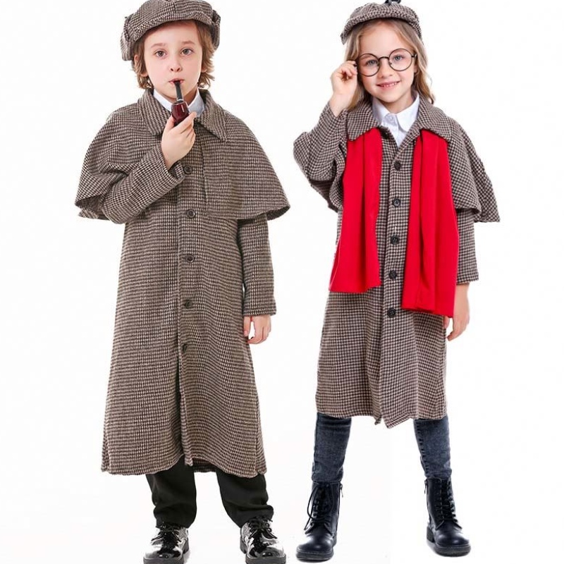 Girl Boy Detective Sherlock Holmes Rolul Sherlock Holmes Costum pentru ChildHCBC-012