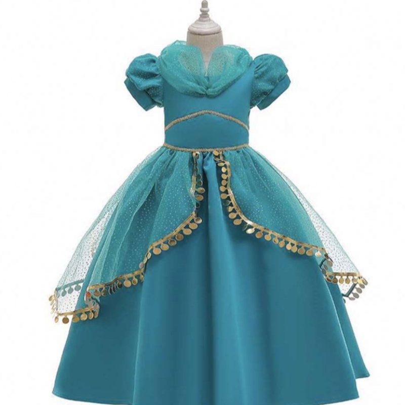 Halloween fetițe Jasmine Princess Dress Aladdin Cosplay Princess Jasmine pentru 2-10 ani HCAL-004