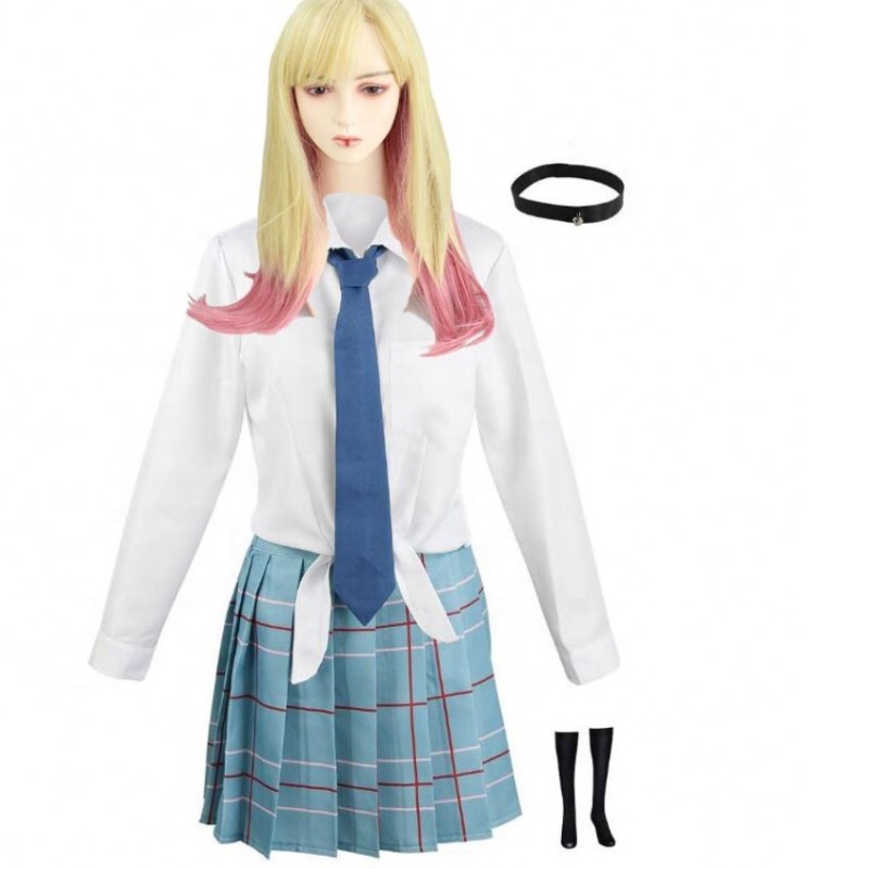Ecowalson Marin Kitagawa Cosplay My Dress Up Darling Costum School JK Fustă uniformă Outfituri de Halloween Carnaval Costum