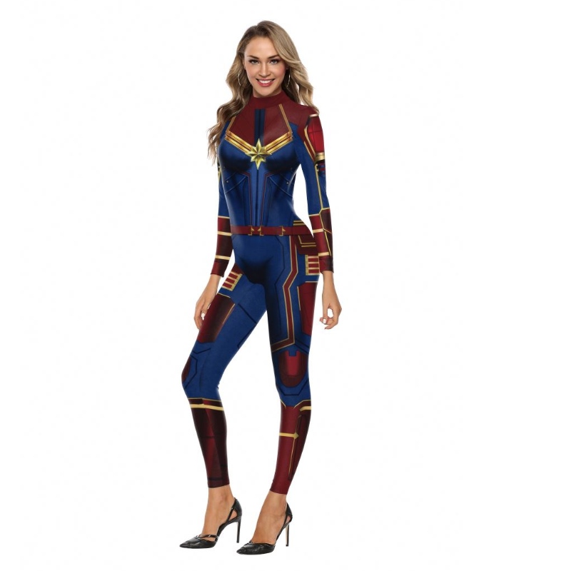 2022 Amazonnou design TV&movie cosplay costum de imprimare digitală Transfer de căldură căpitan Marvel Costum pentru doamne pentru doamne