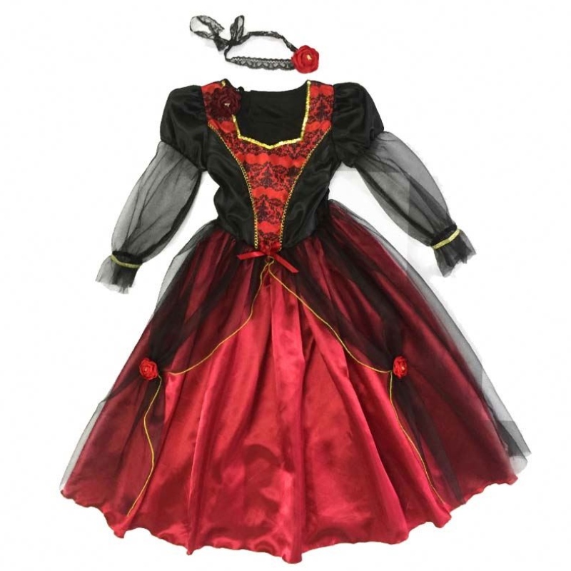 2022 Costum de Halloween de calitate pentru copii vampiri Costum pentru fete pentru 10-12y HCVM-001