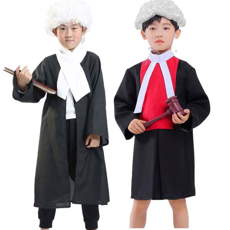 Halloween Kids Performance Cosplay Coats Grădiniță Ocupație Judecător Rochii Stage Party Rochie Copii Avocat HCBC-007